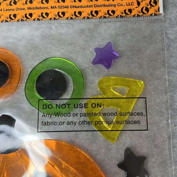Halloween Window Gel Clings (3 packs) Boo Pumpkin,  Witch Is In, Trick or Treat - Picture 9 of 10
